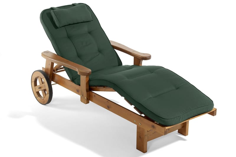 Woodline Solsängsdyna med nackkudde Fritab Grön - Utemöbler - Dynor - Dyna solsäng