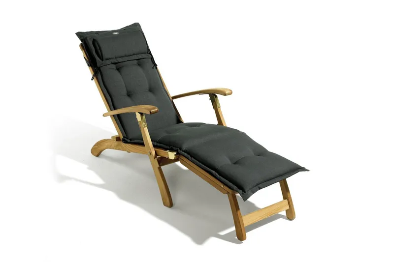 Däckstolsdyna Canyon med nackkudde Fritab Anthracite Grey - Utemöbler - Dynor - Solstolsdyna - Dyna däckstol