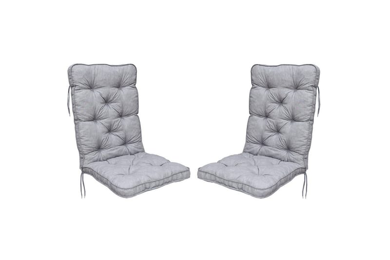 Stolskudde med ryggstöd Malmö Maxi Hög Rygg - Grå - Utemöbler - Dynor - Solstolsdyna - Dyna däckstol