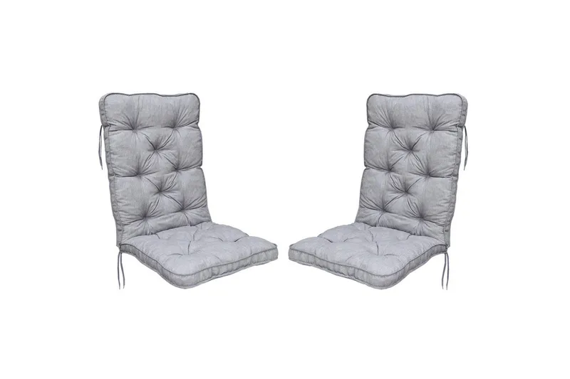 Stolskudde med ryggstöd Malmö Maxi Hög Rygg - Grå - Utemöbler - Dynor - Positionsdynor