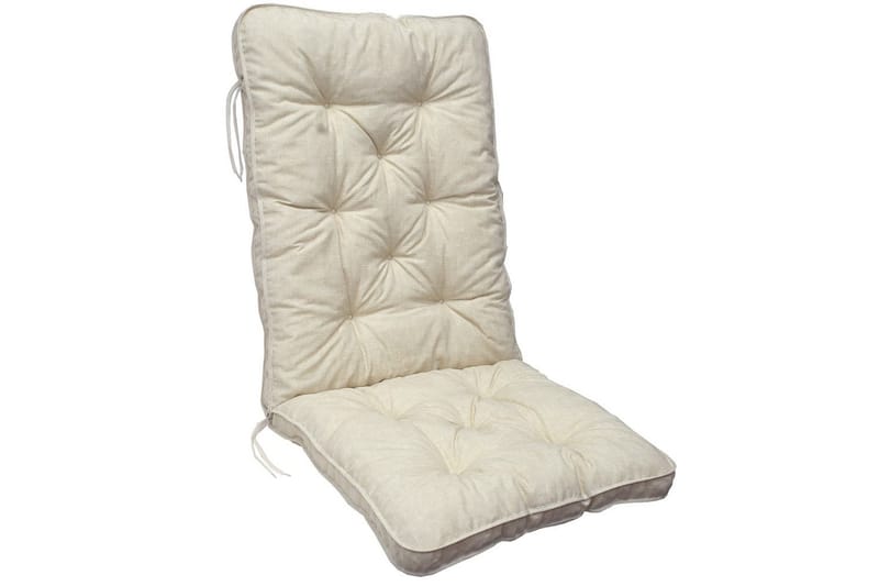 Stolskudde med ryggstöd Malmö Maxi Hög Rygg 2-pack Beige - Beige - Utemöbler - Dynor - Övriga dynor