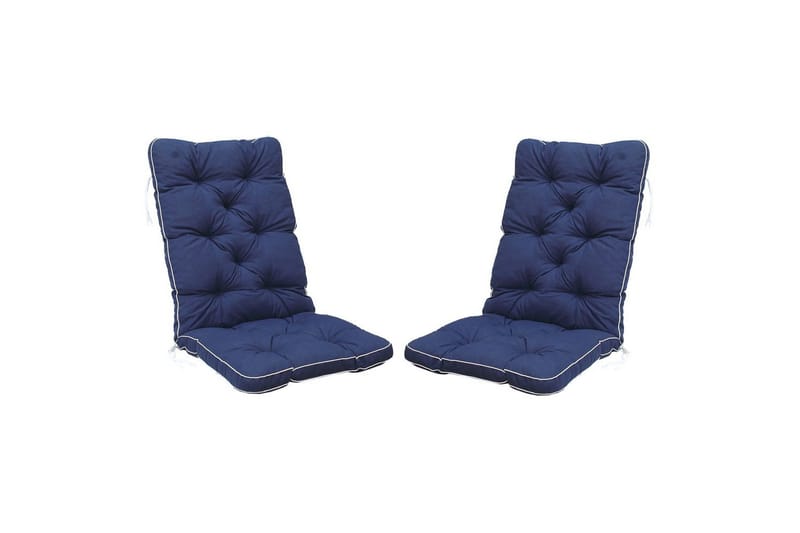 Stolskudde med ryggstöd Malmö Maxi Hög Rygg Blå - Blå - Utemöbler - Dynor - Övriga dynor