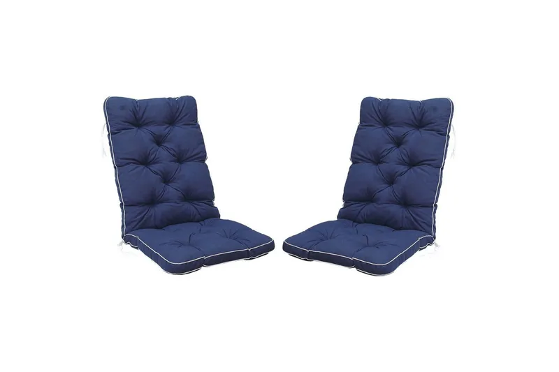 Stolskudde med ryggstöd Malmö Maxi Hög Rygg Blå - Blå - Utemöbler - Dynor - Övriga dynor