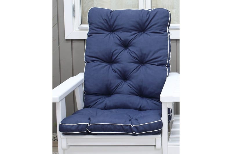 Stolskudde med ryggstöd Malmö Maxi Hög Rygg Blå - Blå - Utemöbler - Dynor - Övriga dynor