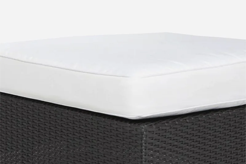 Bahamas Dynfodral till Ottoman/Bord - Vit - Utemöbler - Dynor - Dynöverdrag & utomhusklädsel