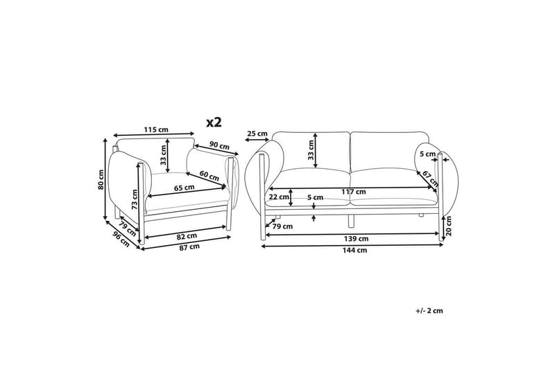 2-sitssoffa med fåtöljer Esperia - Utemöbler - Loungemöbler - Loungesoffa