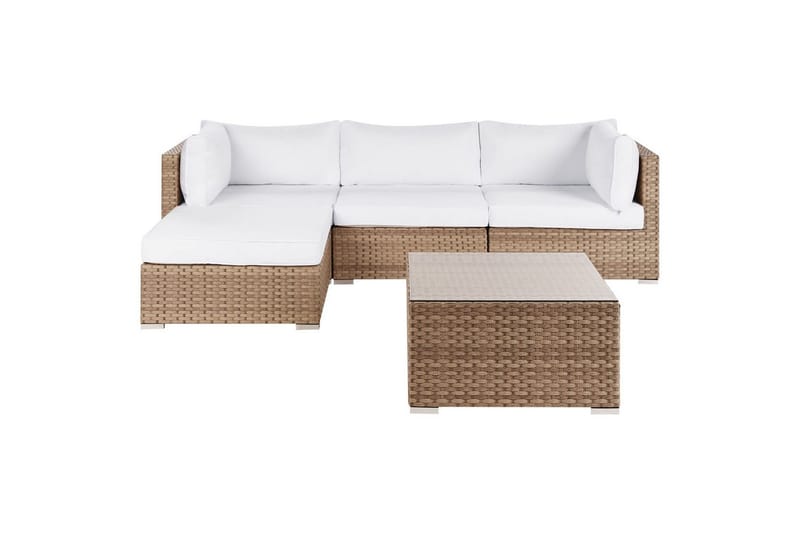 3-sits Loungegrupp Sano Vänstervänd, Natur/vit