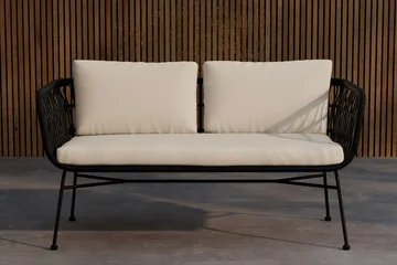 3-sits soffa Isola Utomhus - Svart - Utemöbler - Loungemöbler - Loungesoffa