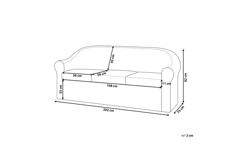3-sitssoffa Livadeia - Utemöbler - Loungemöbler - Loungesoffa