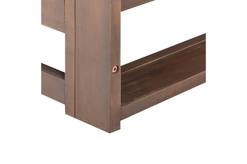 3-sitssoffa Trani Mörkt trä/grått/Taupe, Ja - Mörkt trä/grått/Taupe, Ja - Utemöbler - Loungemöbler - Loungesoffa