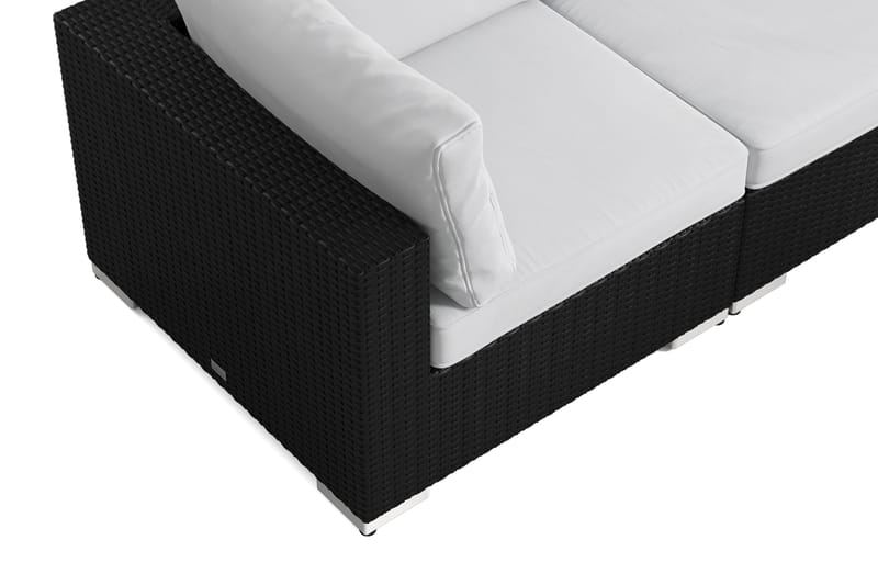 Bahamas utomhus hörnsoffa 5-sits vändbar med bord - Svart - Utemöbler - Loungemöbler - Soffgrupp utomhus