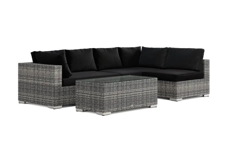 Bahamas utomhus loungegrupp 5-sits med vändbar schäslong och bord - Grå - Utemöbler - Loungemöbler - Soffgrupp utomhus