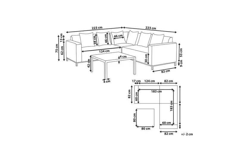Hörnsoffa Belize - Utemöbler - Loungemöbler - Soffgrupp utomhus