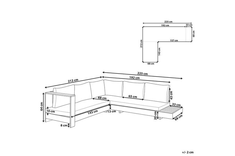 Hörnsoffa Marettimo - Utemöbler - Loungemöbler - Loungesoffa