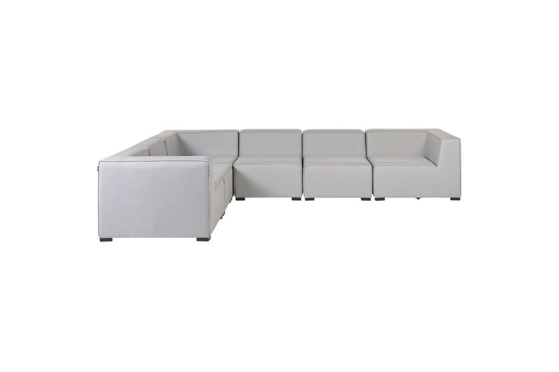 Hörnsoffa med fotpall Arezzo Grå/svart, Högervänd - Grå/svart, Högervänd - Utemöbler - Loungemöbler - Loungesoffa