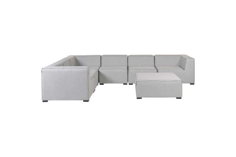 Hörnsoffa med fotpall Arezzo Grå/svart, Vänstervänd - Grå/svart, Vänstervänd - Utemöbler - Loungemöbler - Loungesoffa