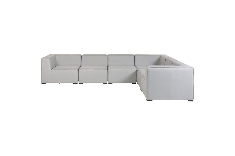 Hörnsoffa med fotpall Arezzo Grå/svart, Vänstervänd - Grå/svart, Vänstervänd - Utemöbler - Loungemöbler - Loungesoffa