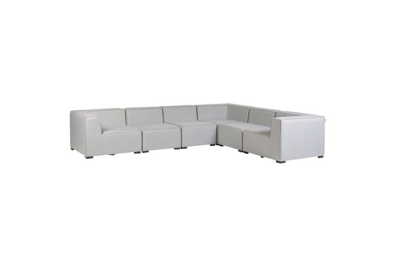Hörnsoffa med fotpall Arezzo Grå/svart, Vänstervänd - Grå/svart, Vänstervänd - Utemöbler - Loungemöbler - Loungesoffa