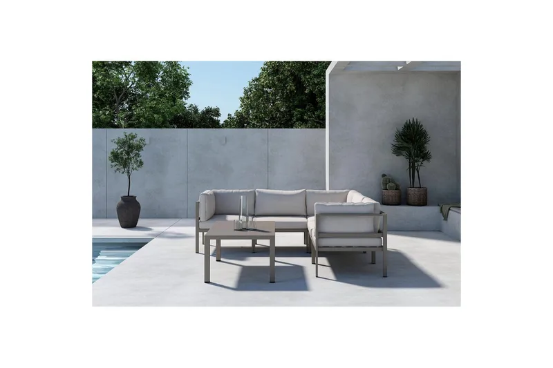 Hörnsoffset 3+2 Copacabana - Brun - Utemöbler - Loungemöbler - Soffgrupp utomhus