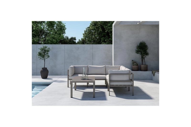 Hörnsoffset 3+2 Copacabana - Brun - Utemöbler - Loungemöbler - Loungesoffa