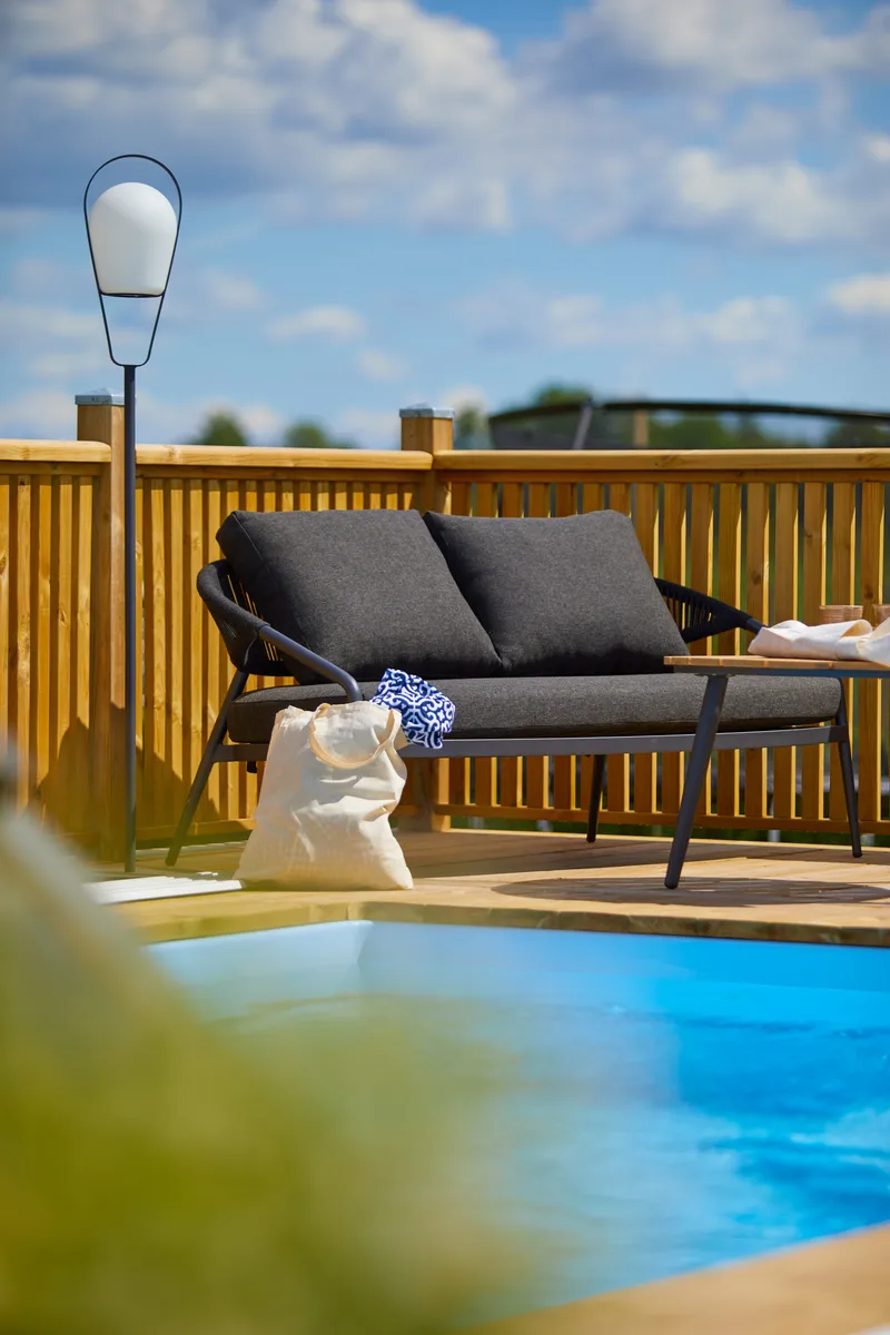 Hillerstorp Ekeryd Utesoffa Antracitgrå - Utemöbler - Loungemöbler - Loungesoffa