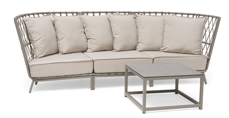 Hillerstorp Jet Set Loungesoffa 3-Sits - Beige - Utemöbler - Loungemöbler - Loungesoffa