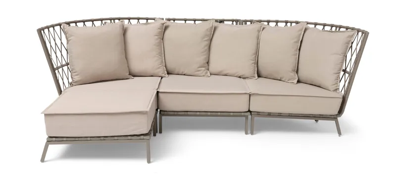 Hillerstorp Jet Set Loungesoffa 3-Sits - Beige - Utemöbler - Loungemöbler - Loungesoffa
