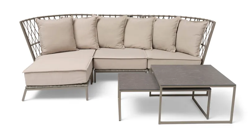 Hillerstorp Jet Set Loungesoffa 3-Sits - Beige - Utemöbler - Loungemöbler - Loungesoffa