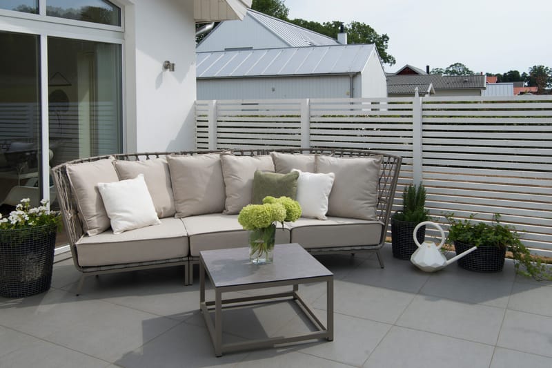 Hillerstorp Jet Set Loungesoffa 3-Sits - Beige - Utemöbler - Loungemöbler - Loungesoffa