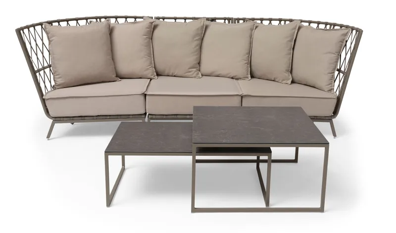 Hillerstorp Jet Set Loungesoffa 3-Sits - Beige - Utemöbler - Loungemöbler - Loungesoffa