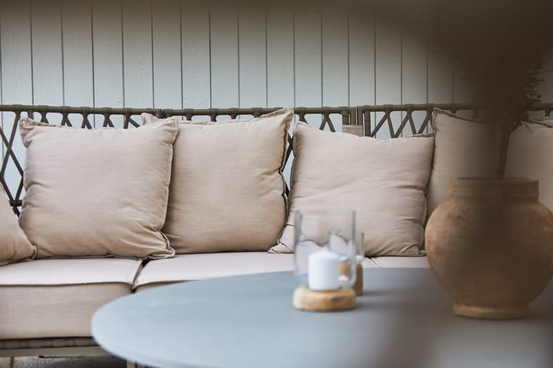 Hillerstorp Jet Set Loungesoffa 3-Sits - Beige - Utemöbler - Loungemöbler - Loungesoffa