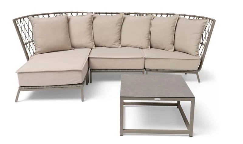 Hillerstorp Jet Set Loungesoffa 3-Sits - Beige - Utemöbler - Loungemöbler - Loungesoffa