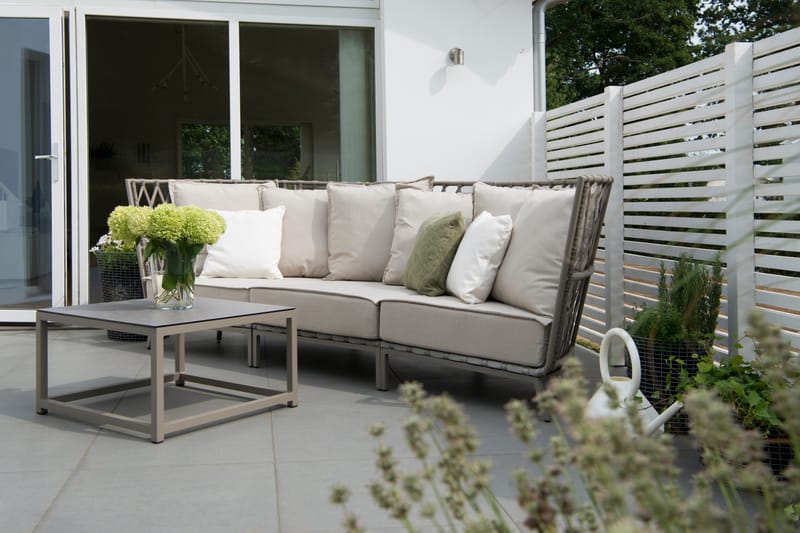 Hillerstorp Jet Set Loungesoffa 3-Sits - Beige - Utemöbler - Loungemöbler - Loungesoffa