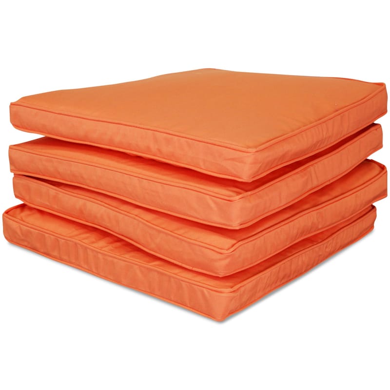Klädsel till stolsdynor 4-pack - Orange - Utemöbler - Loungemöbler - Klädselpaket loungemöbler