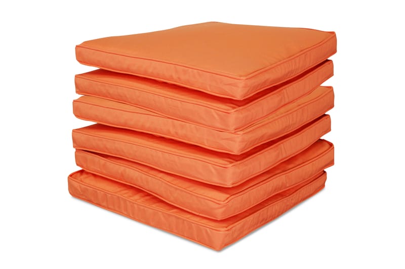 Klädsel till stolsdynor 6-pack - Orange - Dynöverdrag & utomhusklädsel - Klädselpaket loungemöbler
