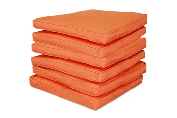 Klädsel till stolsdynor 6-pack - Orange - Utemöbler - Loungemöbler - Klädselpaket loungemöbler