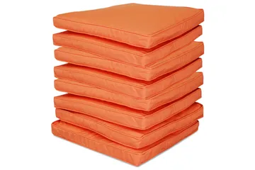 Klädsel till stolsdynor 8-pack - Orange - Utemöbler - Loungemöbler - Klädselpaket loungemöbler