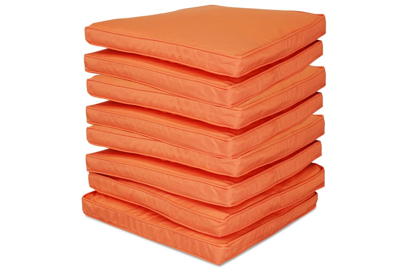 Klädsel till stolsdynor 8-pack - Orange - Utemöbler - Loungemöbler - Klädselpaket loungemöbler
