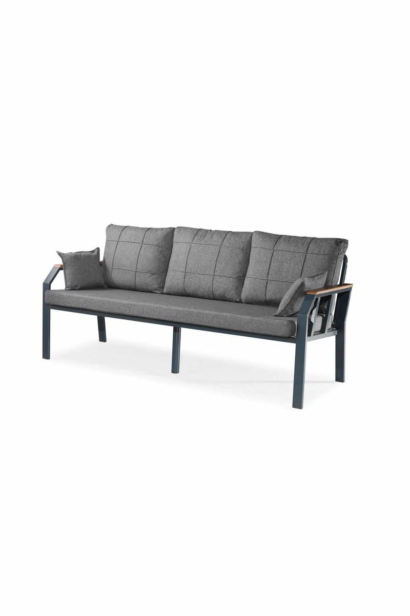 Lenvi Loungegrupp Utomhus - Mörkgrå - Utemöbler - Loungemöbler - Soffgrupp utomhus