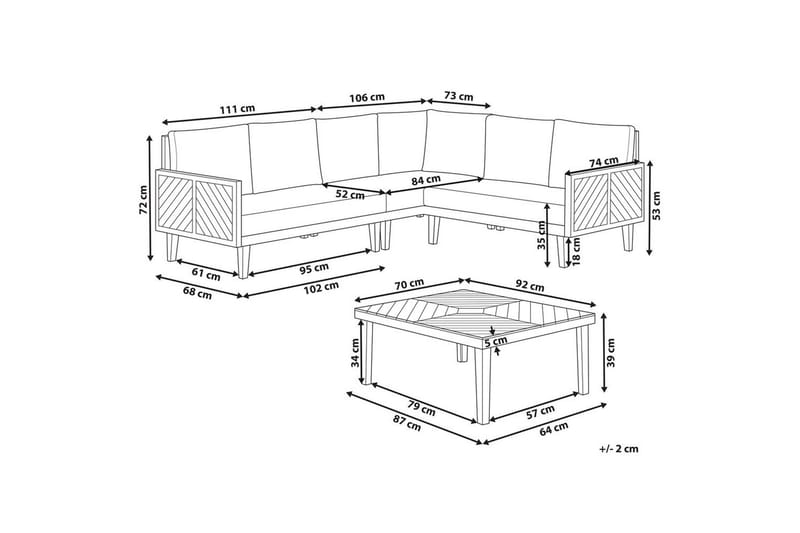 Loungegrupp Baratti 4-Sits - 4-Sits - Utemöbler - Loungemöbler - Soffgrupp utomhus