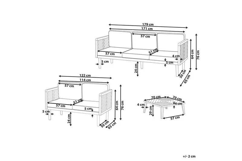 Loungegrupp Baratti 5-Sits - 5-Sits - Utemöbler - Loungemöbler - Soffgrupp utomhus