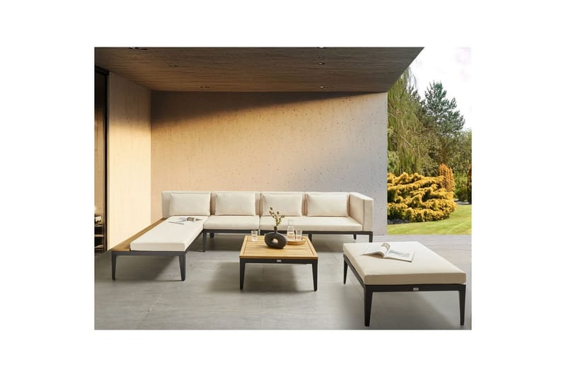 Loungegrupp med fotpall Bracciano 4-Sits - 4-Sits - Utemöbler - Loungemöbler - Loungesoffa