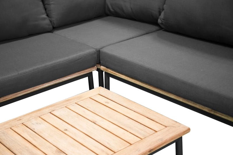 Andorra Hörnsoffa Utomhus - Svart/Grå - Utemöbler - Loungemöbler - Loungegrupp & Loungeset