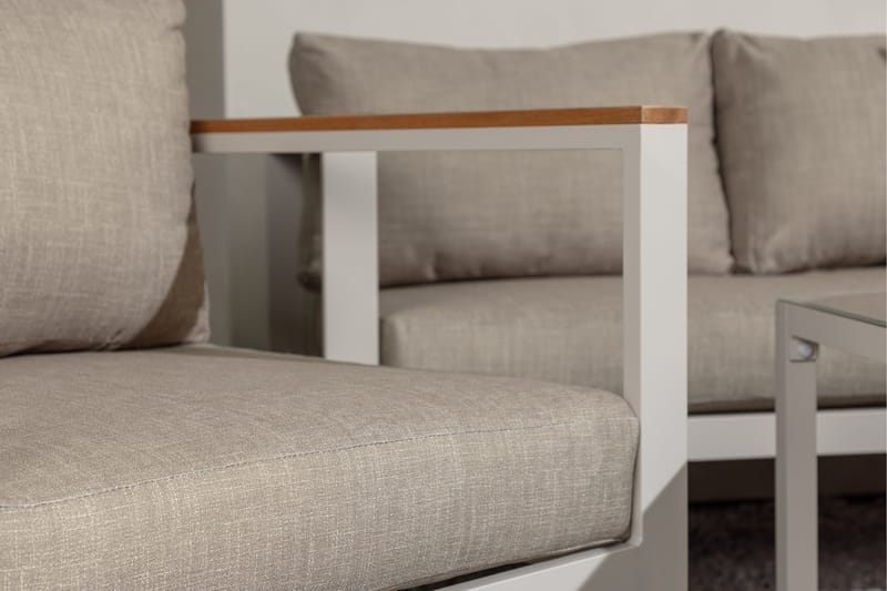 Aspvik Soffgrupp 5-sits - Grå / Beigea dynor - Utemöbler - Loungemöbler - Loungegrupp & Loungeset