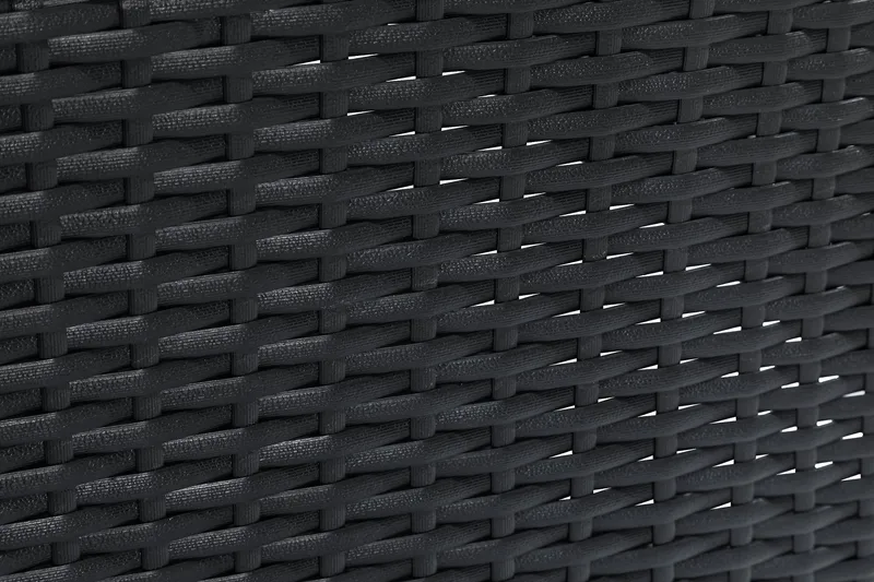 Bahamas Liten loungegrupp utomhus - Soffgrupp till balkong 3-sits Litet loungeset konstrotting utemöbler - Svart / Vita dynor - Trädgård & spabad - Utemiljö - Altan & terrass - Altanmöbler