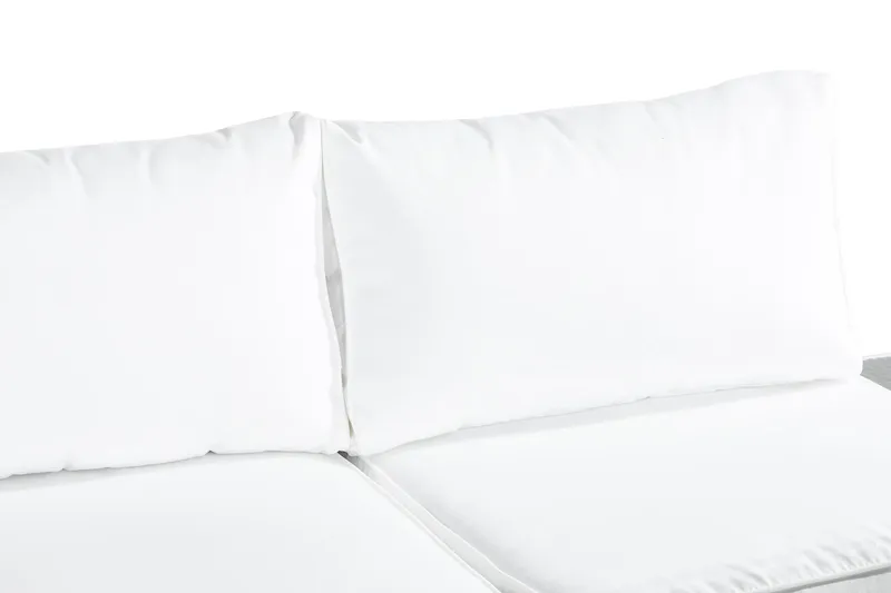 Bahamas Liten loungegrupp utomhus - Soffgrupp till balkong 3-sits Litet loungeset konstrotting utemöbler - Svart / Vita dynor - Trädgård & spabad - Utemiljö - Altan & terrass - Altanmöbler