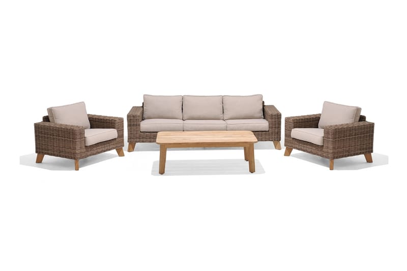 Bahamas Loungegrupp Utomhus 5-sits - Beige - Trädgård & spabad - Utemiljö - Altan & terrass - Altanmöbler