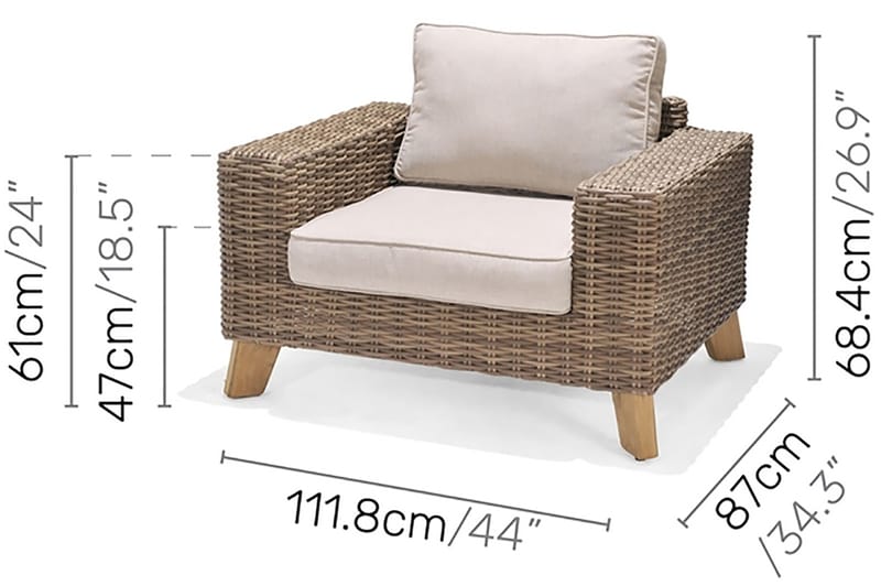 Bahamas Loungegrupp Utomhus 5-sits - Beige - Trädgård & spabad - Utemiljö - Altan & terrass - Altanmöbler