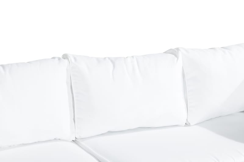 Bahamas Loungegrupp utomhus - Soffgrupp till uteplats 5-sits - Loungeset konstrotting utemöbler - Svart / Mörk / Vit dyna - Trädgård & spabad - Utemiljö - Altan & terrass - Altanmöbler
