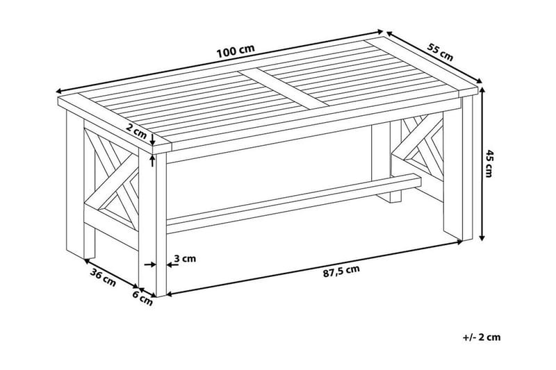 Baltic Loungegrupp Utomhus 100 cm - Vit - Utemöbler - Loungemöbler - Loungegrupp & Loungeset